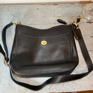 #coach authentic coach classic mid size black. Never used NWOT Chaise crossbody